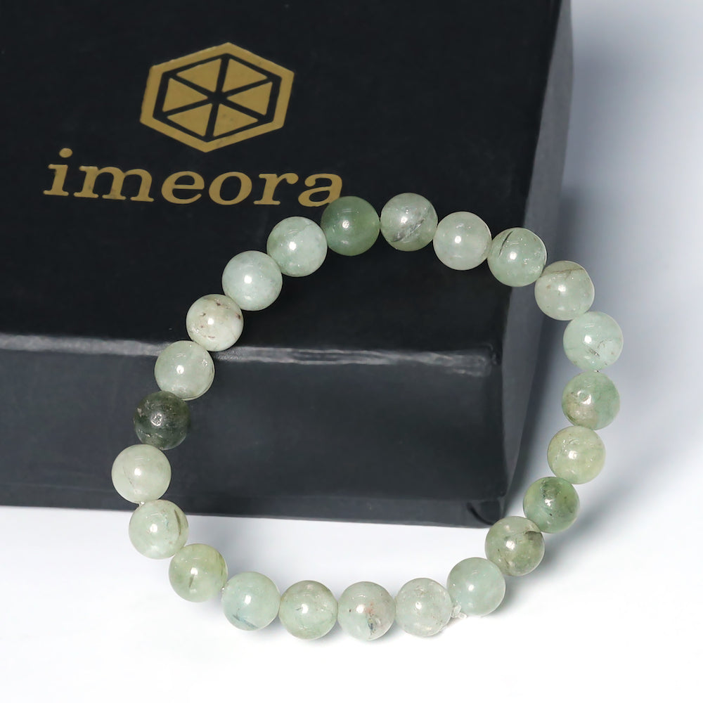 Certified Premium Prehnite 8mm Natural Stone Bracelet