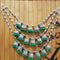 Imeora Multi Jhumki Tribal Necklace with Green Hangings