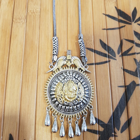Imeora Ganpati Pendant with Hangings and Peacock