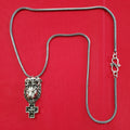 Imeora Cross Pendant With Lion and Skull