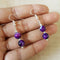 Imeora Purple shaded Agate Graduation Necklace With 8mm Earrings
