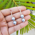  Light Blue Pearl Earrings