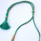 Imeora Designer Green Choker Necklace Set With Stone Hangings And Handmade Dori