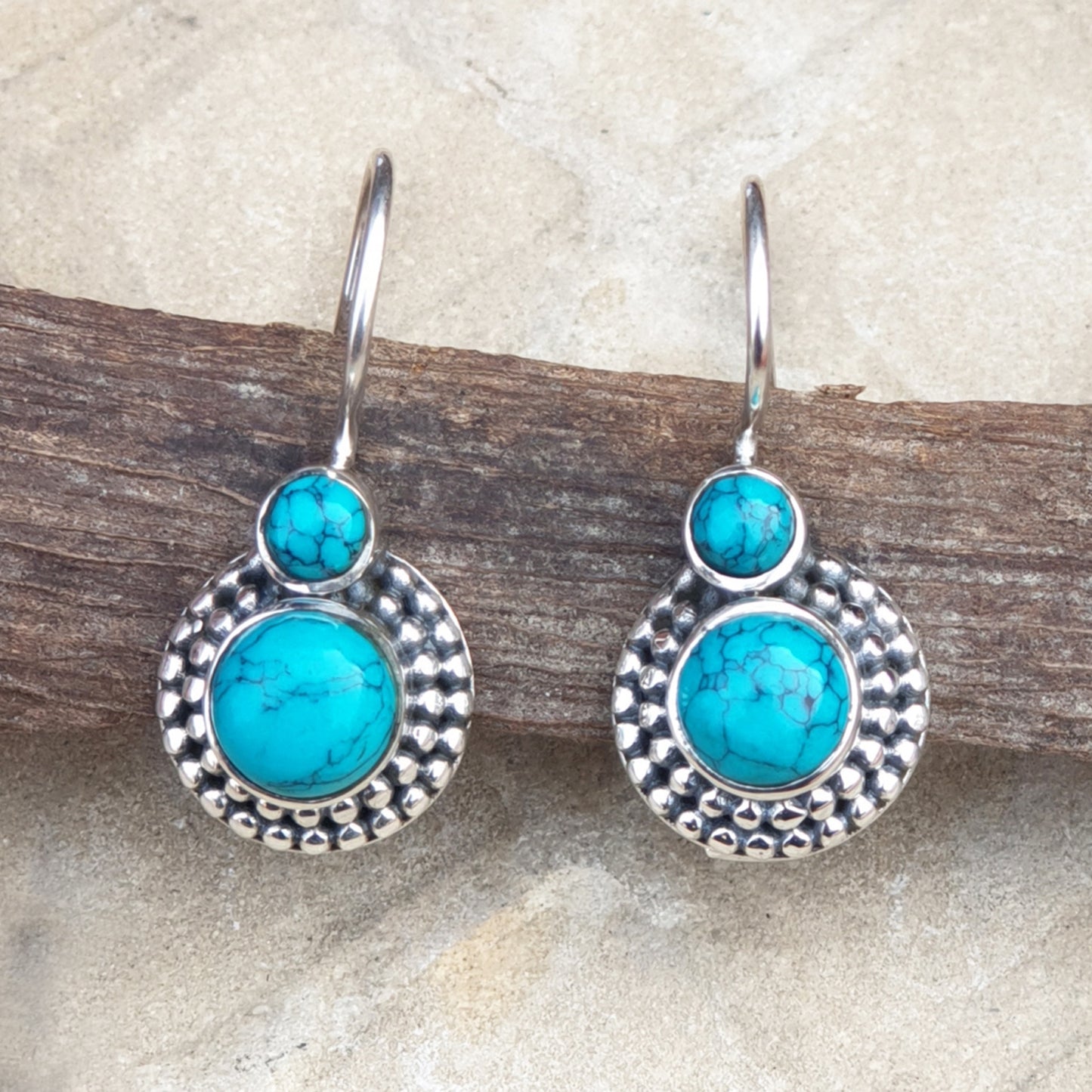 925 Silver Turquoise Earrings