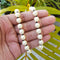 Black Knotted OffWhite Pearl Necklace