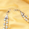 Imeora Blue Golden Color Double Line 8mm Shell Pearl Necklace