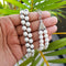 Imeora Natural Hematite And White 8mm Double Line Shell Pearl Necklace