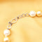 Imeora Knotted Matt Finish 12mm White Golden Shell Pearl Necklace