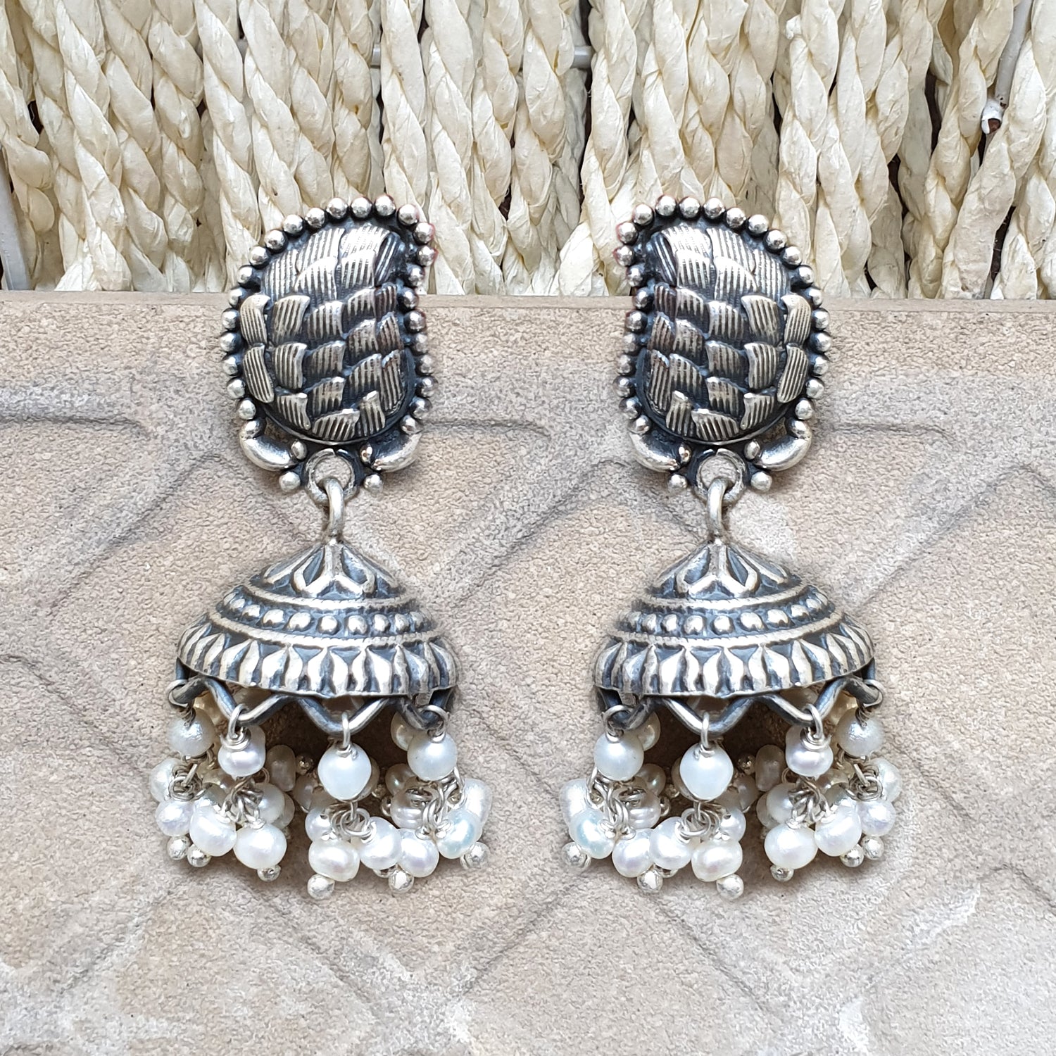 Silver earring, jhumki, silver jhumki, sterling silver jhumki, 925 sterling silver earrings for deals girls, antique earrings, silver jhumka