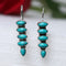 925 Silver Light Weight Turquoise Hanging Earrings