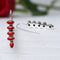 925 Silver Light Weight Coral Red Hanging Earrings
