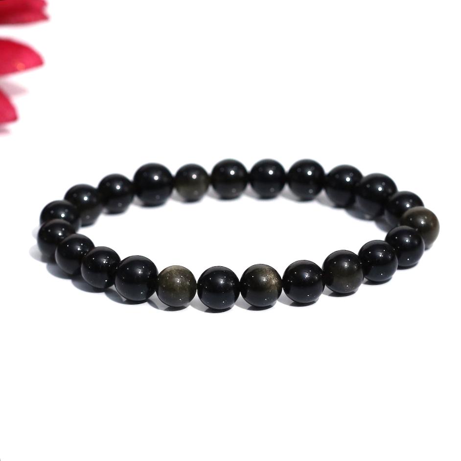 Certified Golden Obsidian 8mm Natural Stone Bracelet