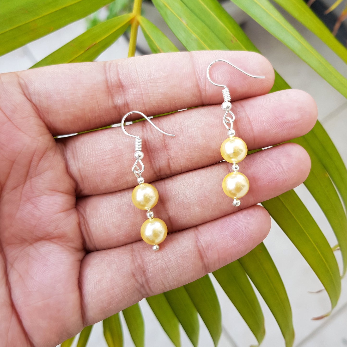 Golden Pearl Earrings