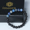 Certified Lapis Lazuli 8mm Bracelet With Lava Stone