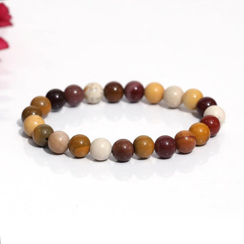 Certified Mookaite 8mm Natural Stone Bracelet
