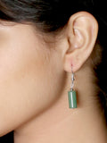 Imeora Green Onyx Cylindrical Shape Earrings