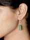 Imeora Green Onyx Cylindrical Shape Earrings