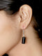 Imeora Black Onyx Cylindrical Shape Earrings