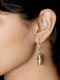 Imeora Unakite Cylindrical Shape Natural Stone Earrings