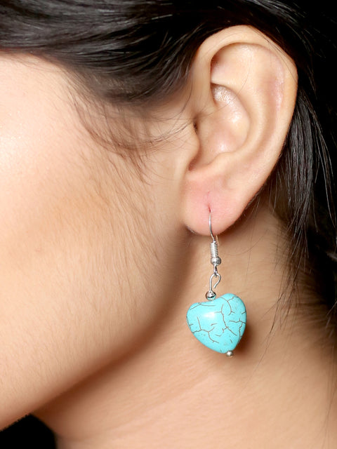 Imeora Turquoise Heart Shape Earrings