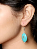 Imeor Turquoise Oval Shape Earrings