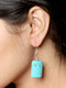 Imeor Turquoise Cylindrical Shape Earrings