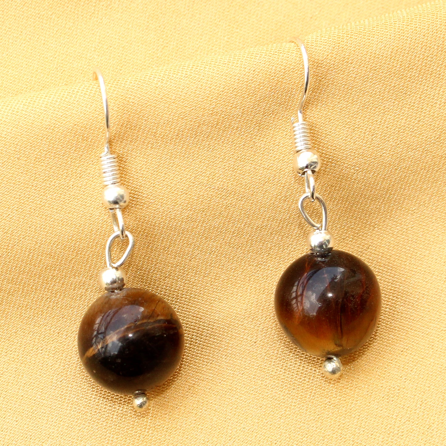 Imeora Tiger Eye 12mm Natural Stone Earrings