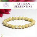 Certified African Serpentine 8mm Natural Stone Bracelet
