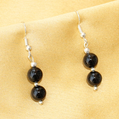 Black Agate Earring