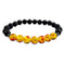 Certified Amber 8mm Natural Stone Bracelet With Lava Stone