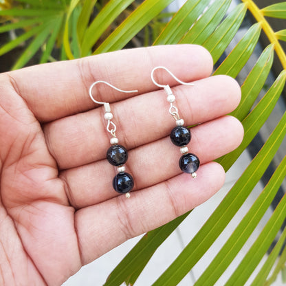 Black Agate Earring