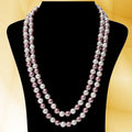 Imeora White Peach 8mm Double Line Shell Pearl Necklace