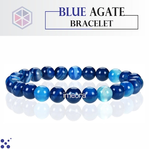 Certified Blue Tiger Eye 8mm Natural Stone Bracelet– Imeora