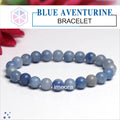 Certified Blue Aventurine 8mm Natural Stone Bracelet