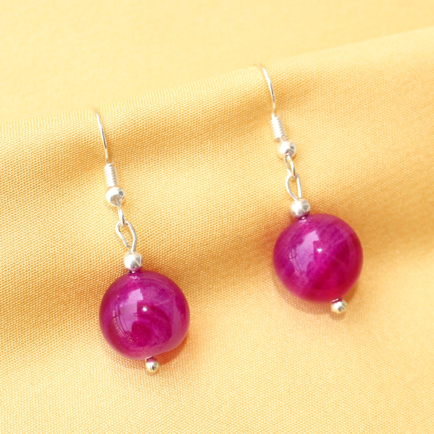 Pink Agate Earring