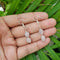 Imeora Tripple Line Rose Quartz Necklace Set With 4mm Beads