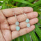 Imeora Tripple Line Amazonite Necklace Set With 4mm Beads and Earrings