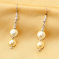 White Golden Pearl Earring