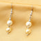 White Golden Pearl Earring