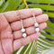 Imeora White Shell Pearl 8mm With Hematite Earrings