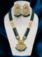 Imeora Designer Green Pendant Necklace Set With Handmade Dori And Stone Hangings