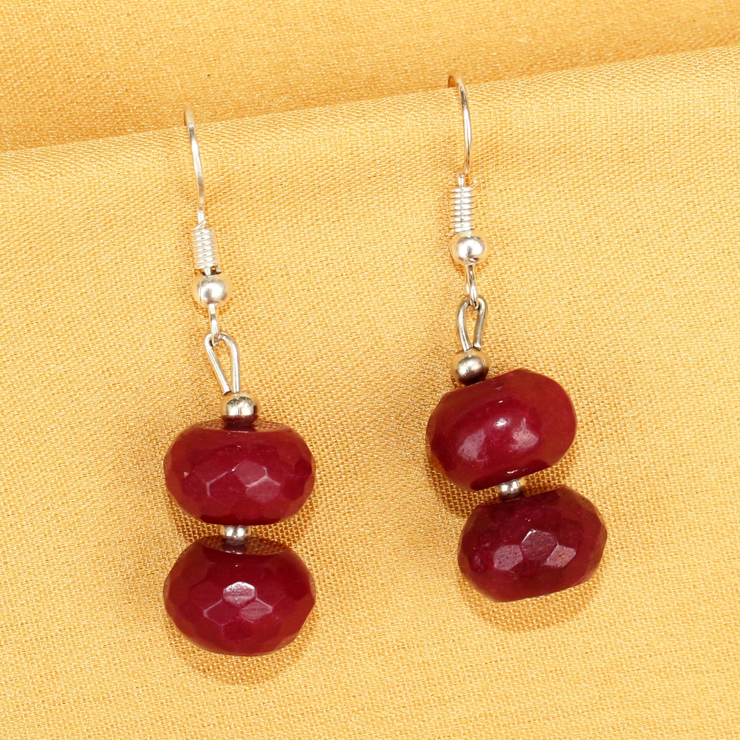 Imeora Dark Maroon Quartz Earrings