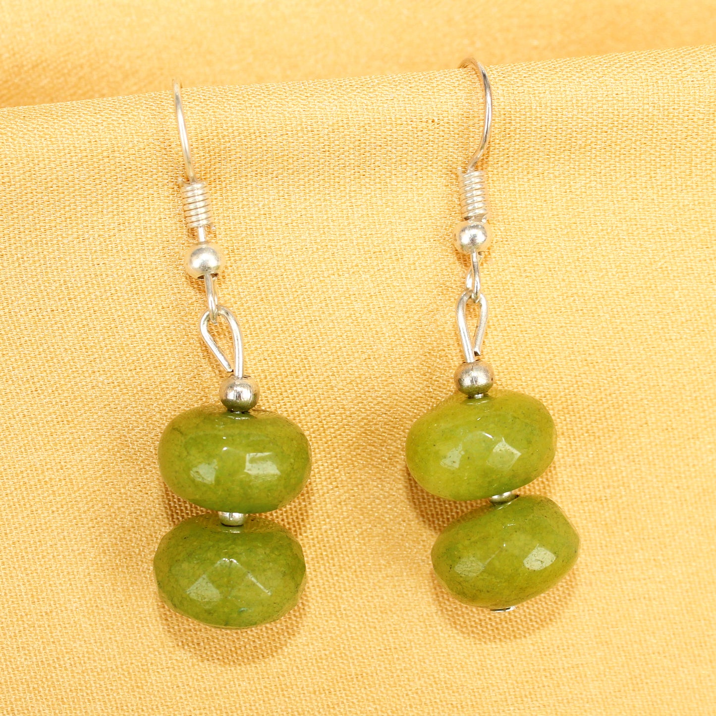 Imeora Parrot Green Quartz Earrings