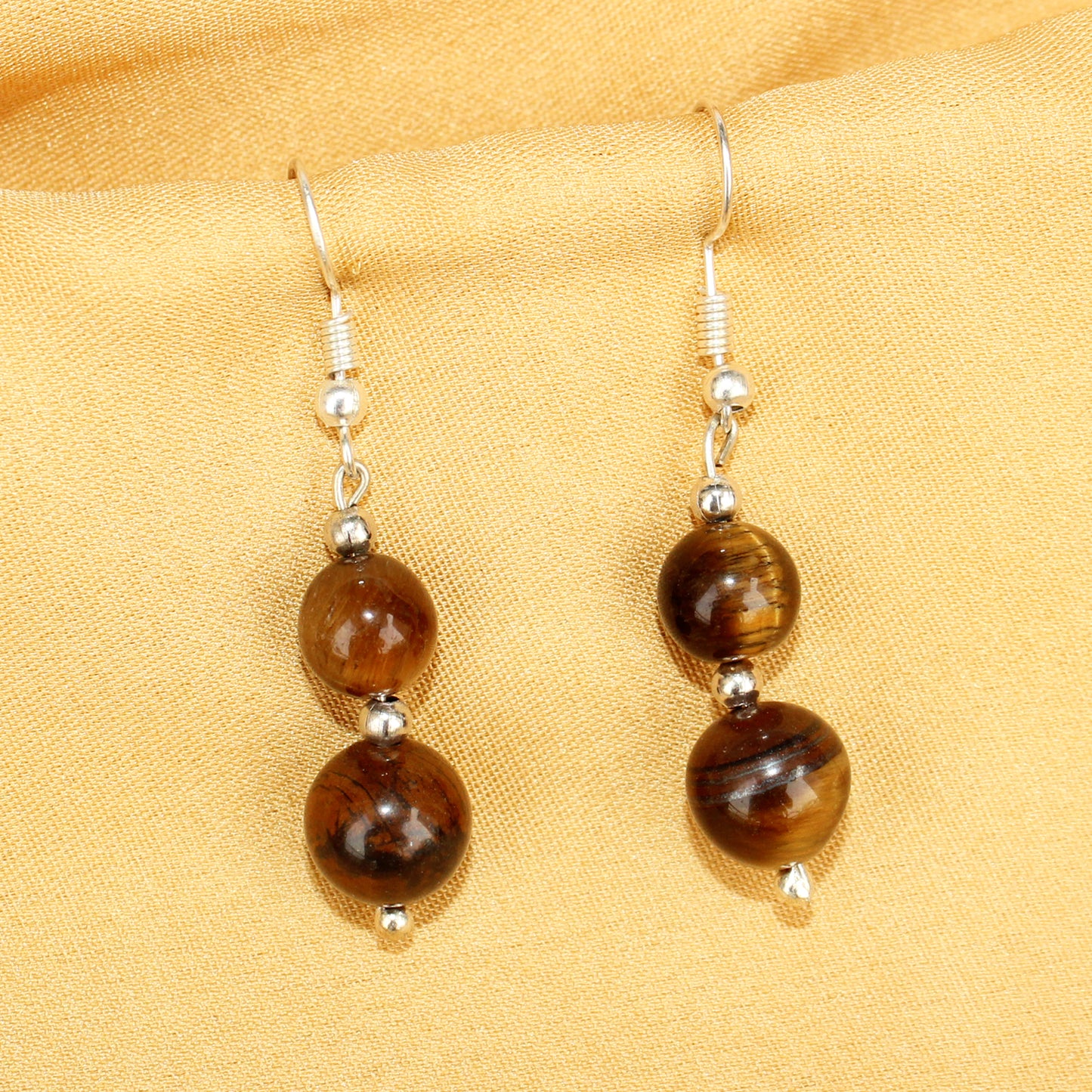 Imeora Tiger Eye Natural Stone Earrings