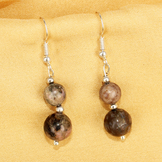 Imeora Rhodonite Natural Stone Earrings