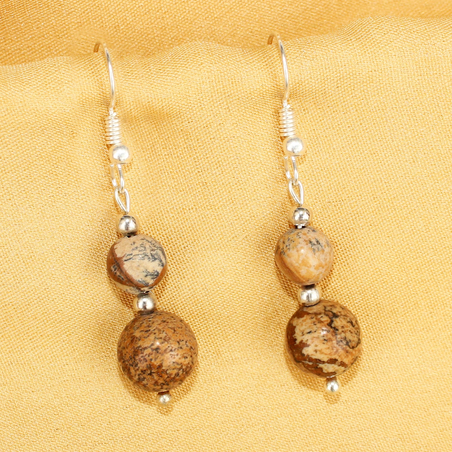 Imeora Picture Jasper Natural Stone Earrings