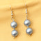 Imeora Light Blue 10mm Shell Pearl Earrings