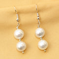Imeora White 10mm Shell Pearl Earrings