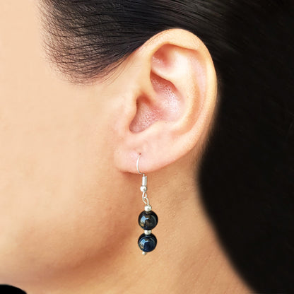 Black Agate Earring