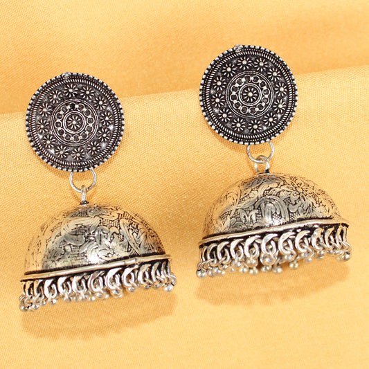 Imeora  Stud With Big Jhumka Drop